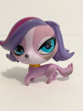 Littlest Pet Shop LPS 3023 Spaniel Purple Dog Zoe Trent Shopping Sweeties 4/$20🛑